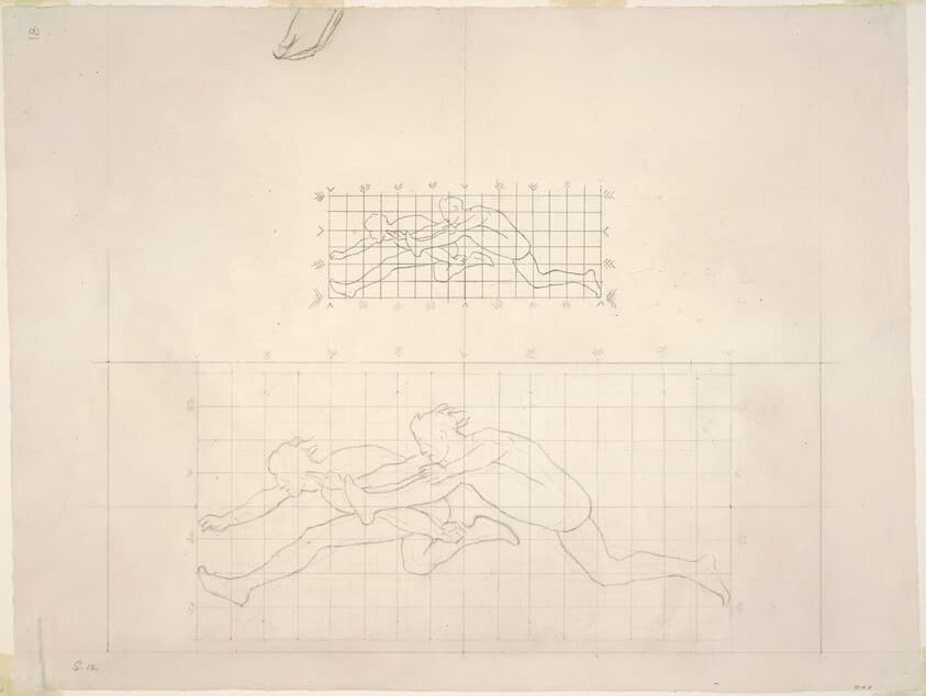 Studies for "Two Classical Male Figures Jumping" — John Singer Sargent