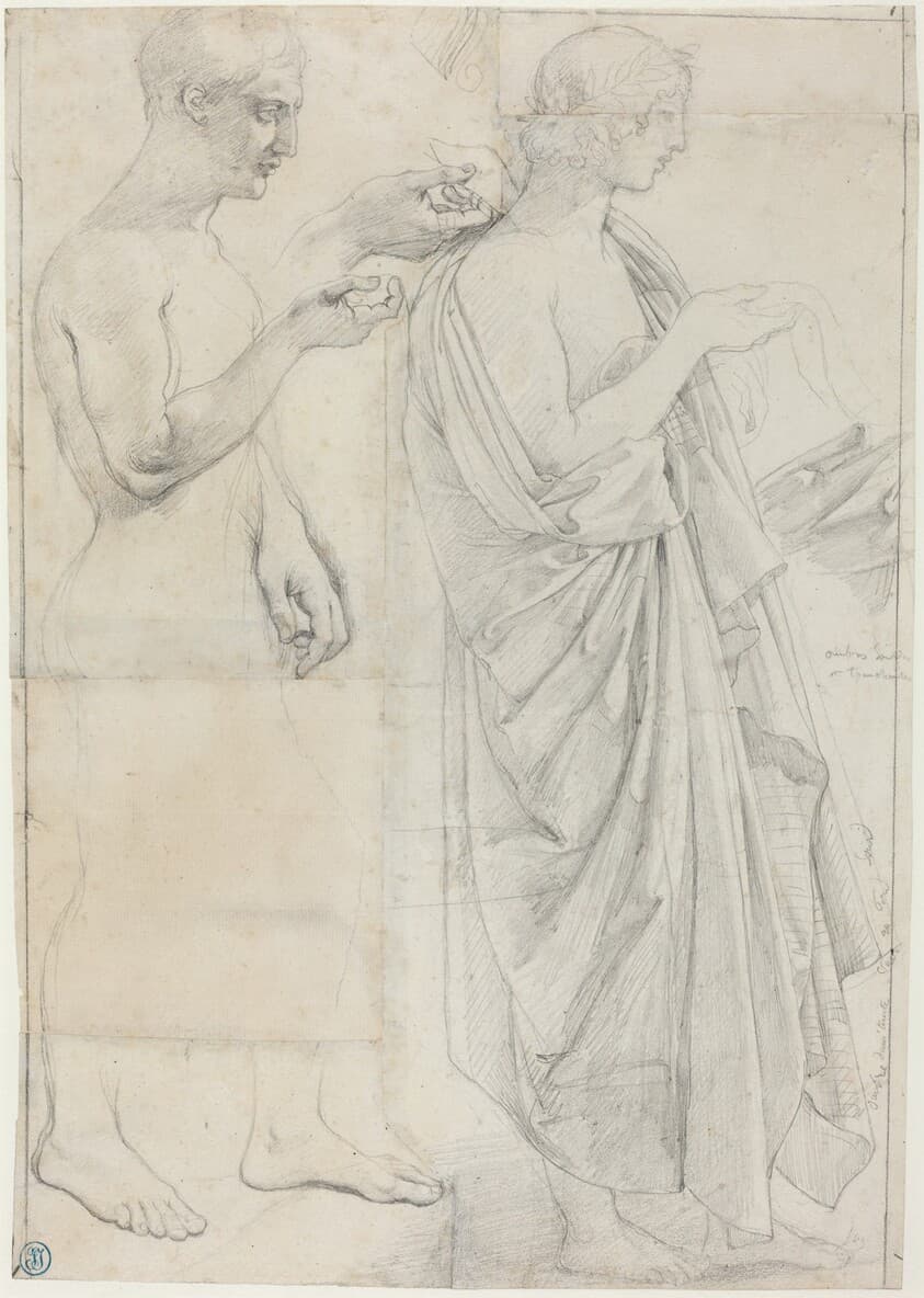 Two Studies of Virgil — Jean-Auguste-Dominique Ingres