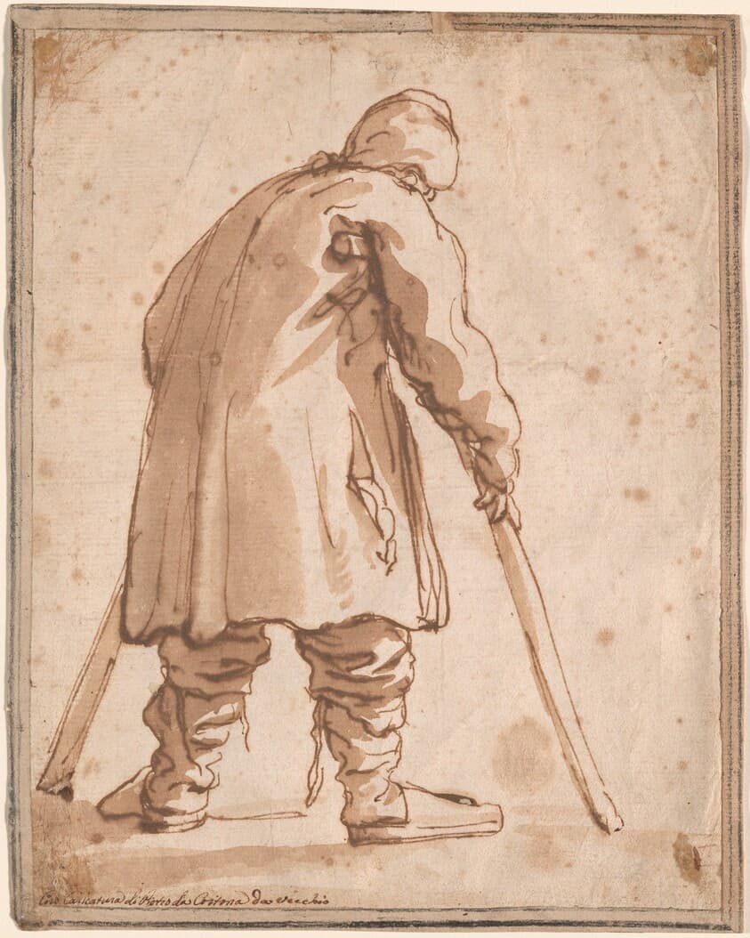 Caricature of a Man, Said to Be Pietro da Cortona — Pier Francesco Mola