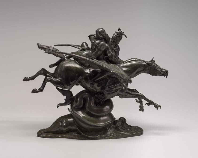 Roger and Angelica on the Hippogriff — Antoine-Louis Barye