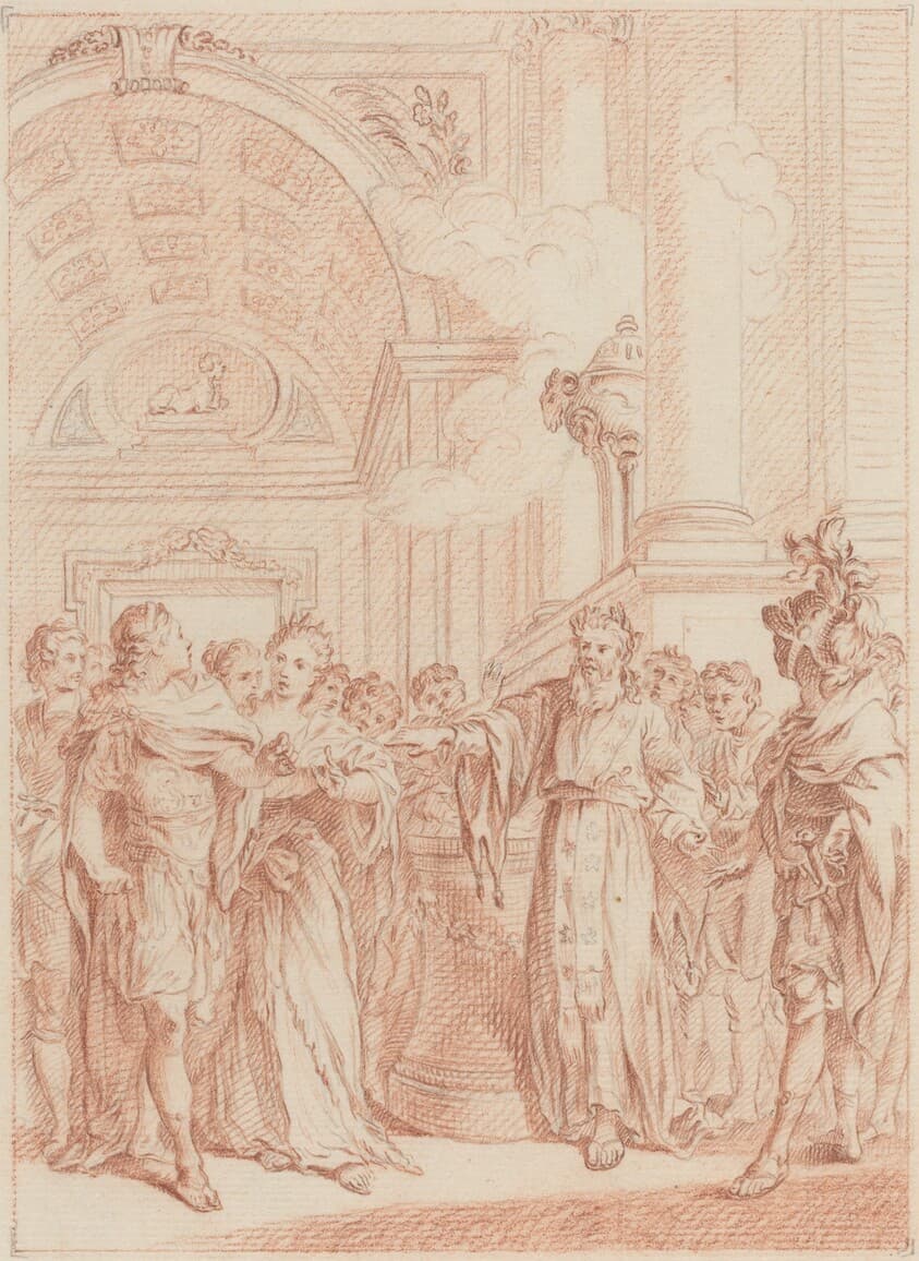 Tremblez malheureux Roi, votre Règne est passe — Hubert François Gravelot