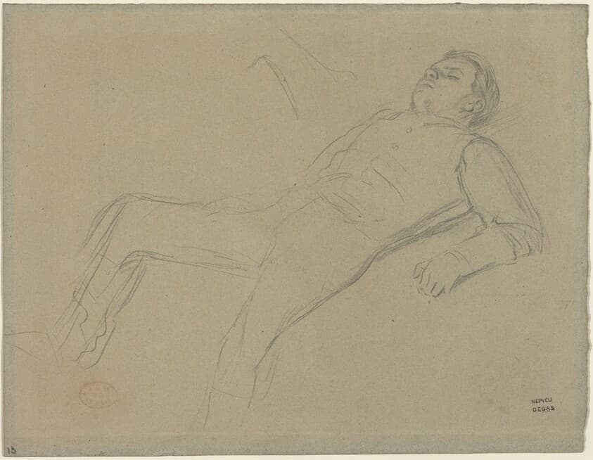 Fallen Jockey (study for "Scene from the Steeplechase: The Fallen Jockey") — Edgar Degas