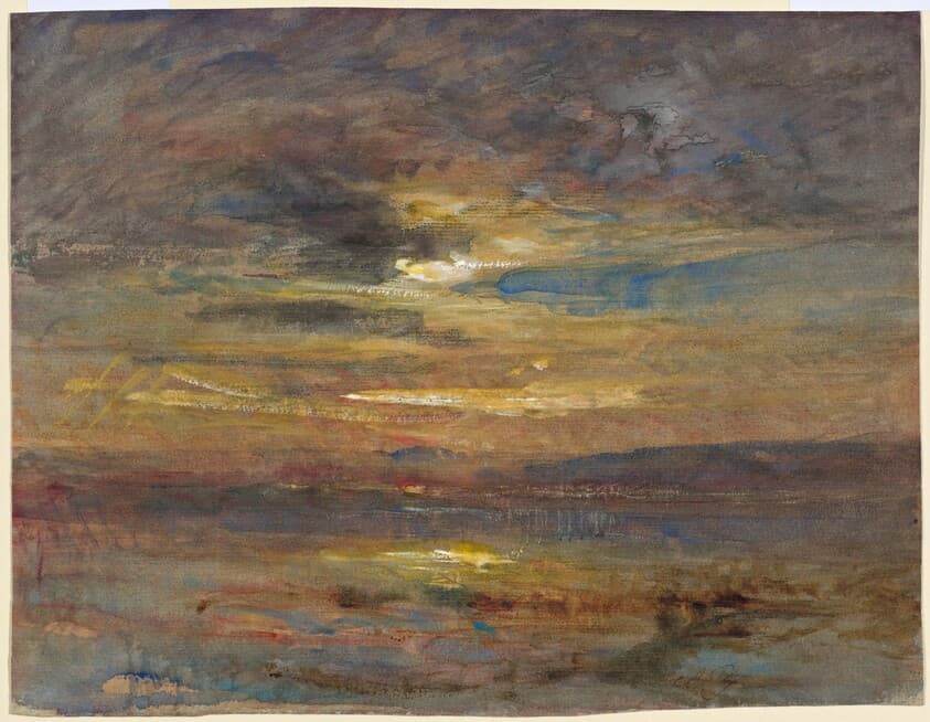 Sunset over a Pond — François-Auguste Ravier