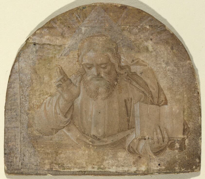 God the Father with His Right Hand Raised in Blessing — Girolamo dai Libri