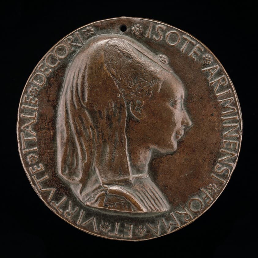 Isotta degli Atti, 1432/1433-1474, Mistress 1446, then Wife after 1453, of Sigismondo Malatesta [obverse] — Matteo de' Pasti