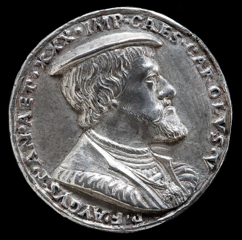 Charles V, 1500-1558, King of Spain 1516-1556, Holy Roman Emperor 1519 [obverse] — Matthes Gebel