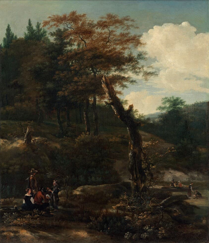 Wooded Landscape with Travelers — Adam Pynacker