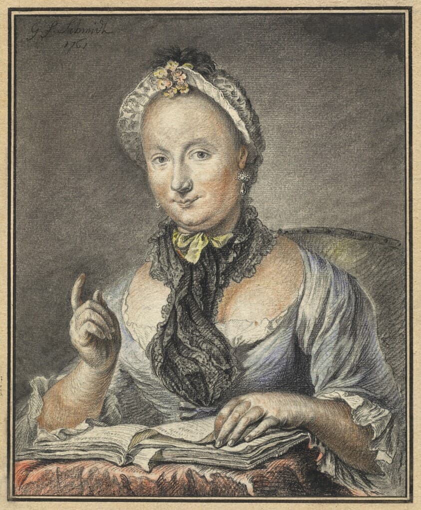 The Artist's Wife with a Book — Georg Friedrich Schmidt