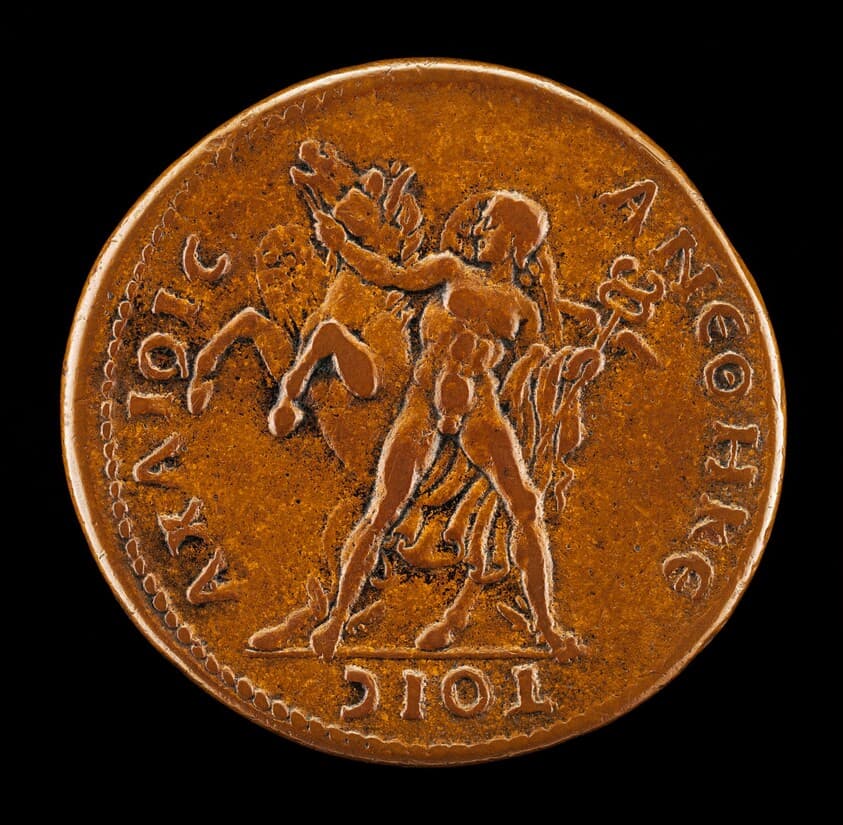 Mercury Taming Pegasus [reverse] — Giovanni da Cavino