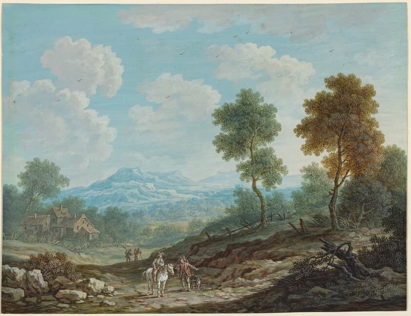 Travelers in a Broad Valley — Johann Christoph Dietzsch
