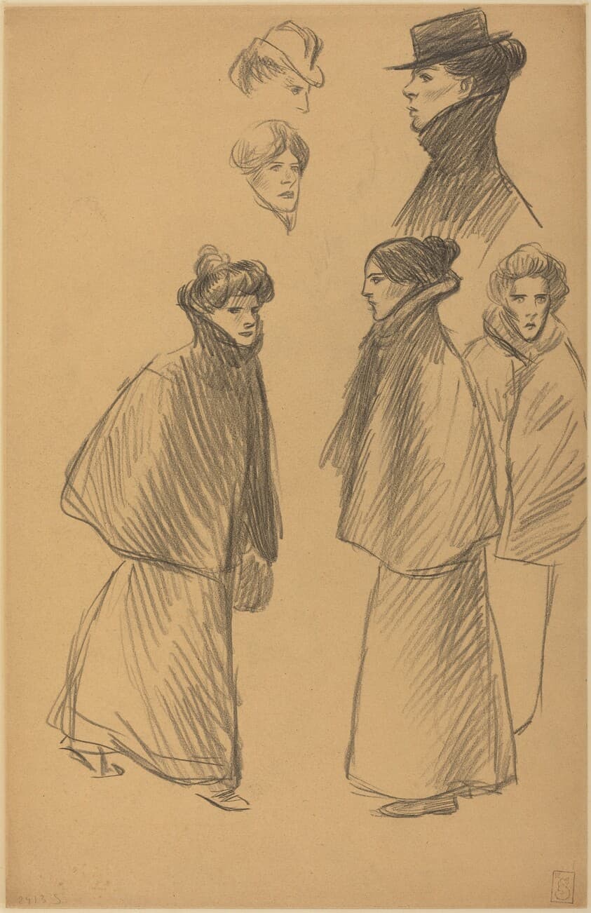 Figure Studies [recto] — Théophile Alexandre Steinlen