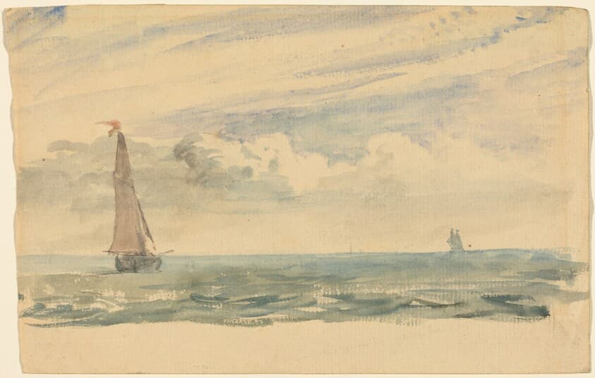 A Seascape with Two Sail Boats — John Constable