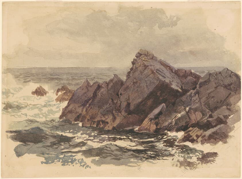 Seascape with Rocks — William Trost Richards