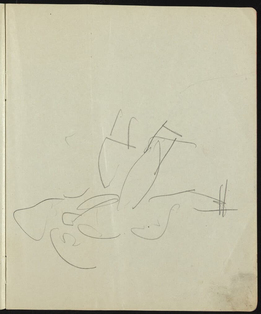 Dancers and Performers (Page from a Sketchbook) — Ernst Ludwig Kirchner