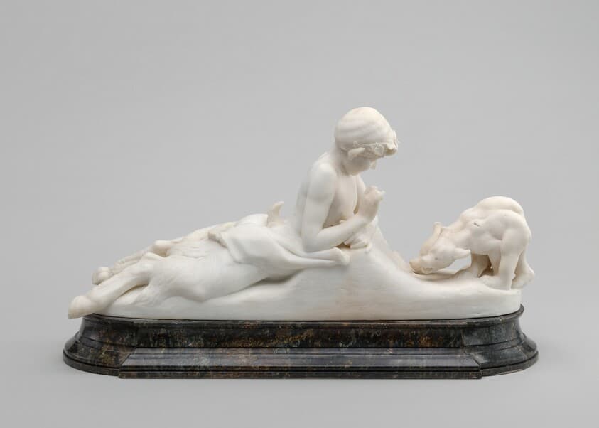 Young Faun Feeding Bear Cubs — Emmanuel Fremiet