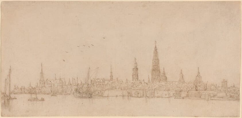 View of Antwerp — Wenceslaus Hollar