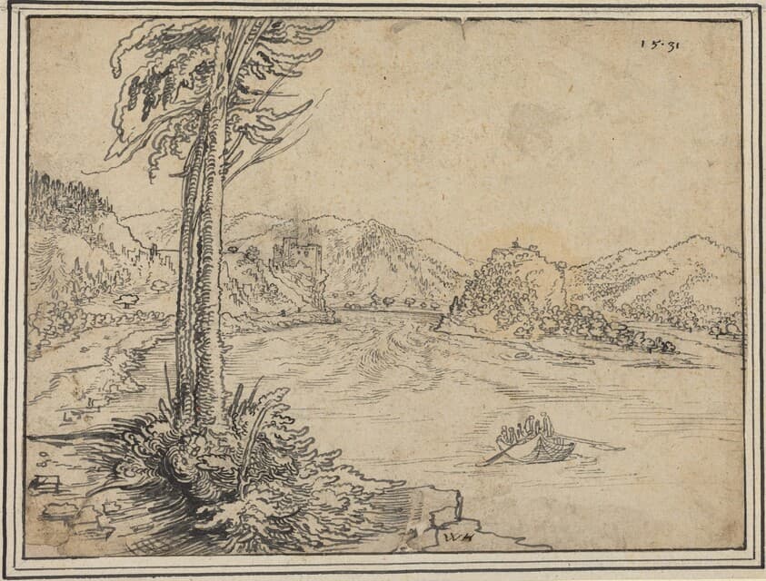 The Rapids of the Danube near Grein — Wolf Huber