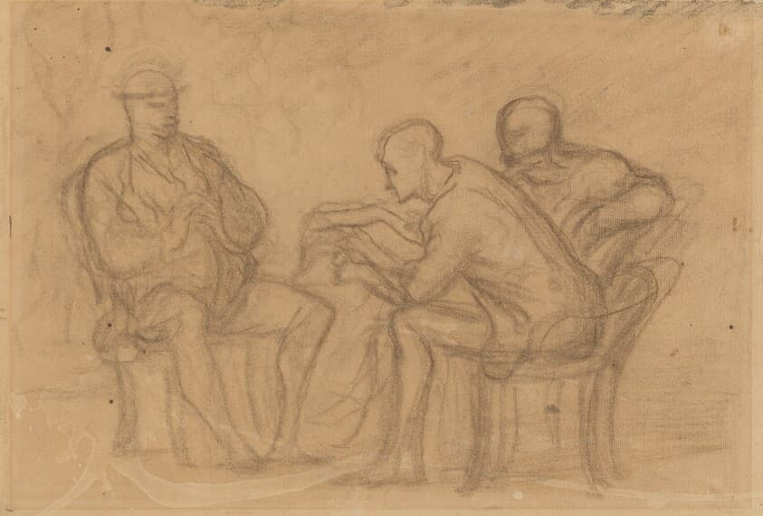 The Reading — Honoré Daumier