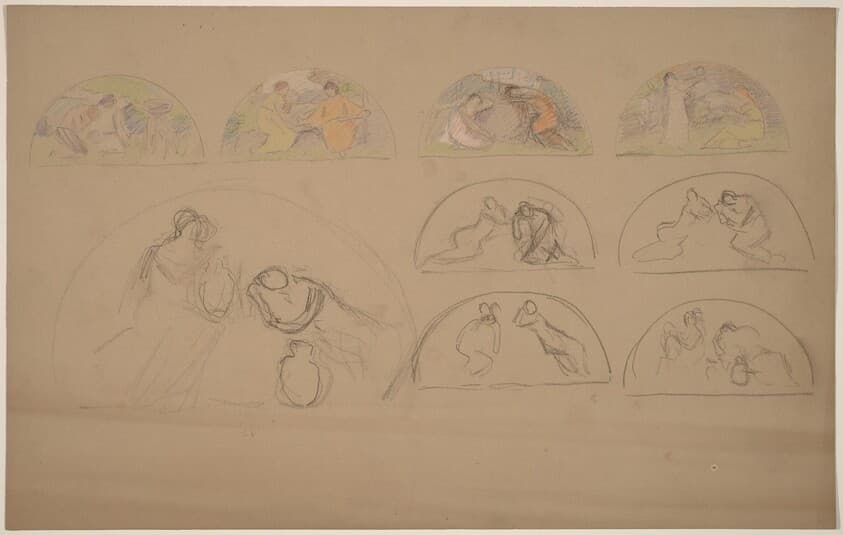 Studies for Lunettes — Charles Sprague Pearce