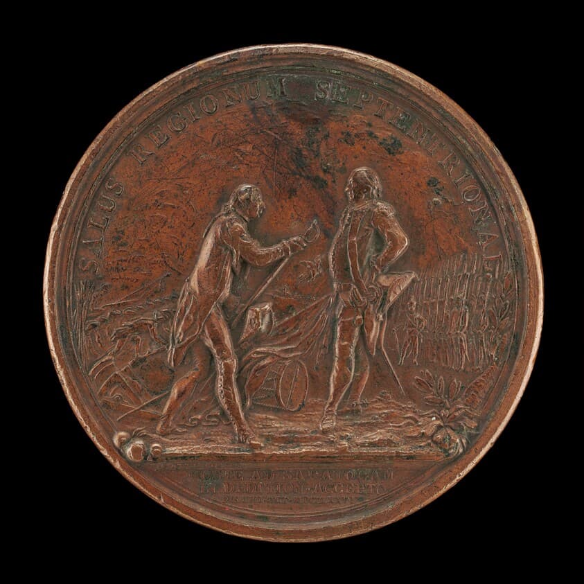 General Burgoyne Surrenders His Sword to General Gates at Saratoga [reverse] — Nicolas-Marie Gatteaux