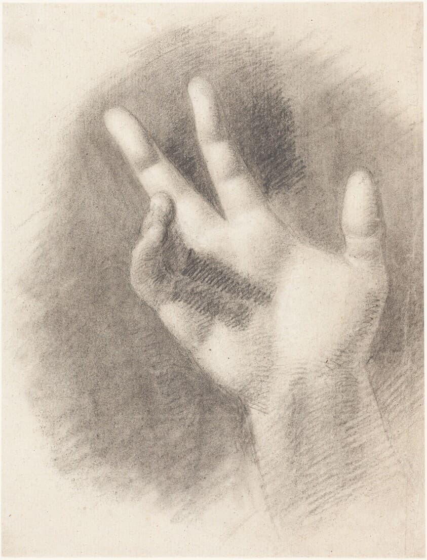 Study of a Right Hand [recto] — Benjamin Robert Haydon