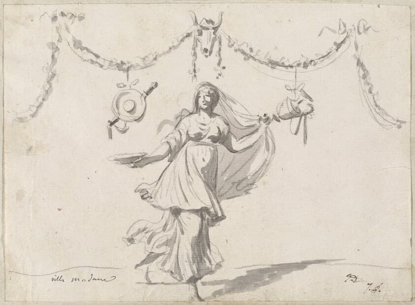 Ornament with a Woman in Ancient Dress — Jacques-Louis David