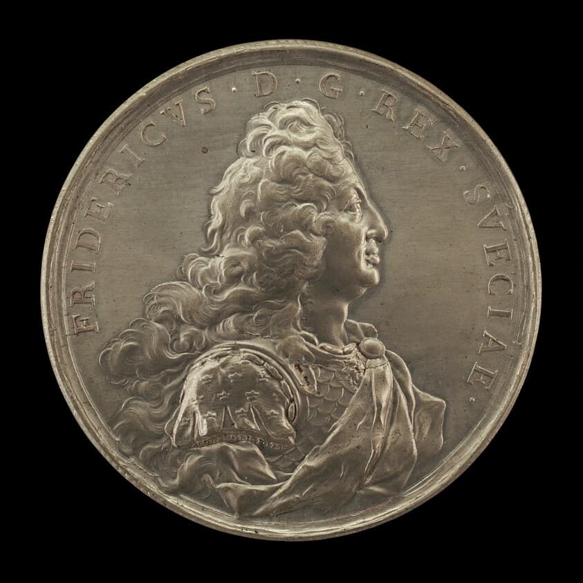 Frederick I, 1676-1751, King of Sweden 1720 [obverse] — Johann Karl Hedlinger