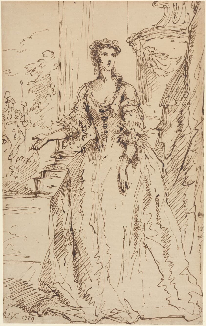 Portrait of a Standing Lady — John Vanderbank