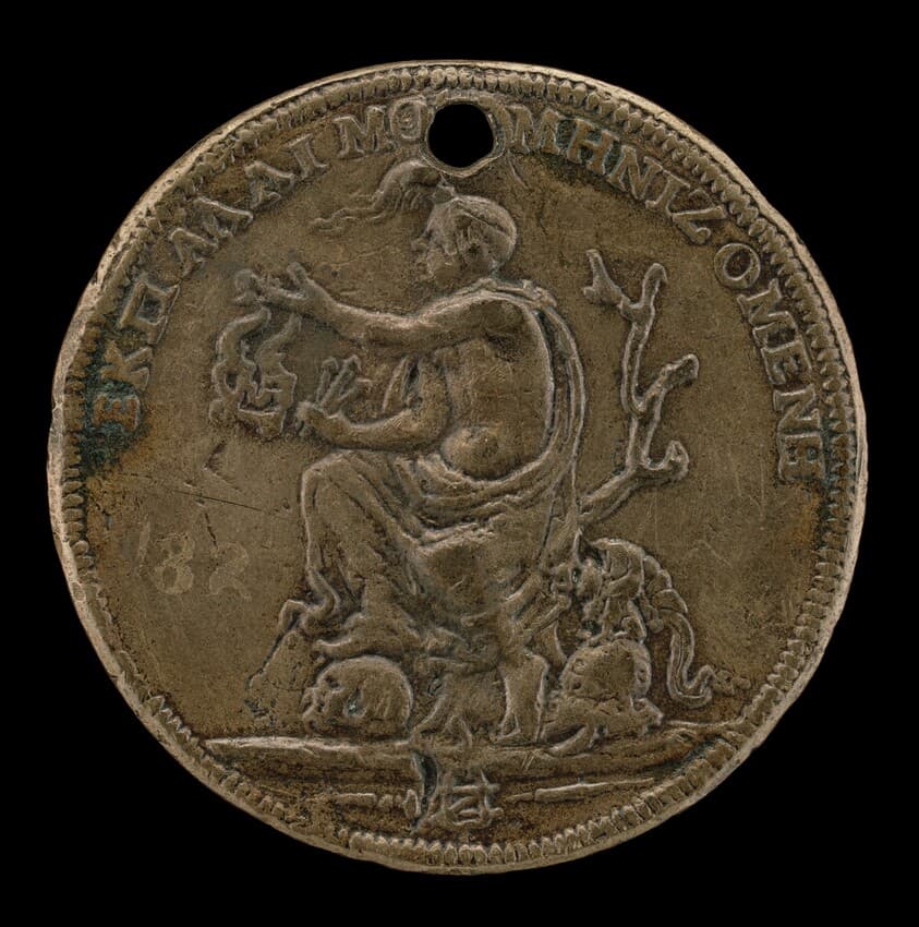 Fortune Seated on a Rock [reverse] — Giovanni Maria Pomedelli