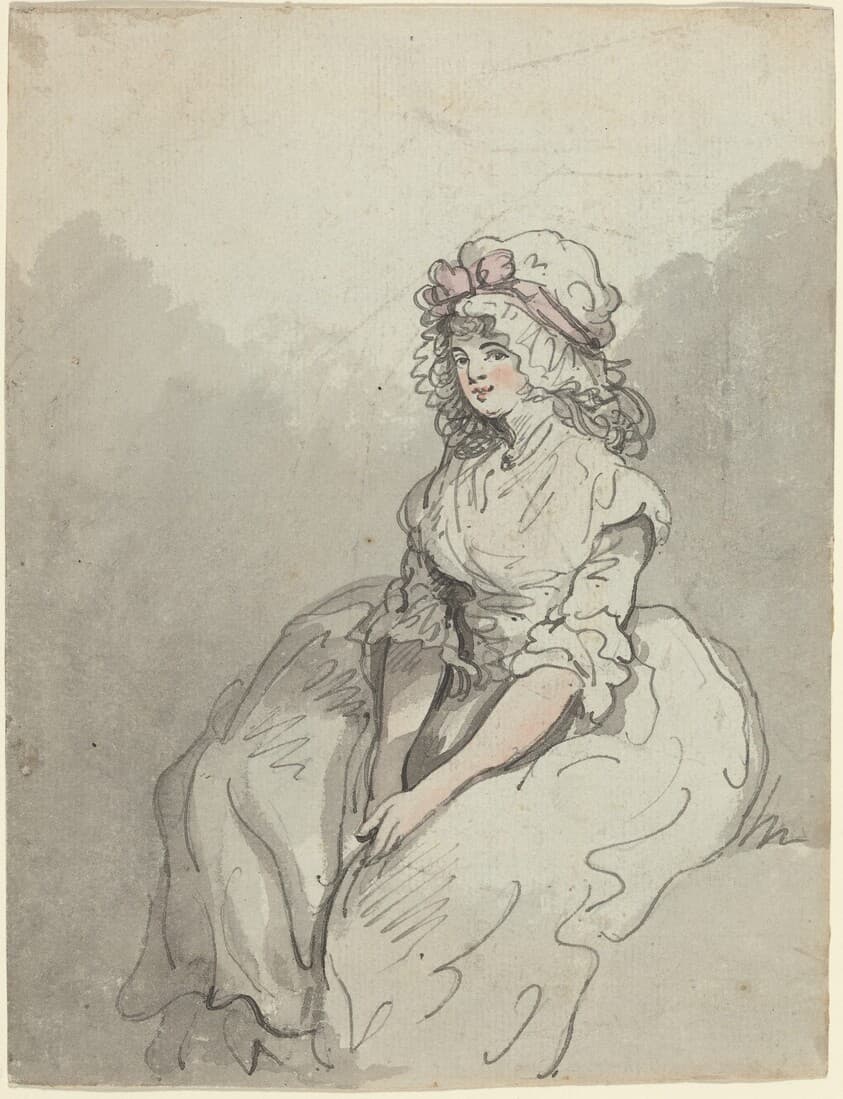 A Young English Beauty — Thomas Rowlandson