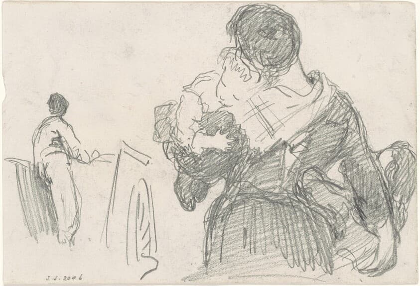 Mother and Child [recto] — John Singer Sargent