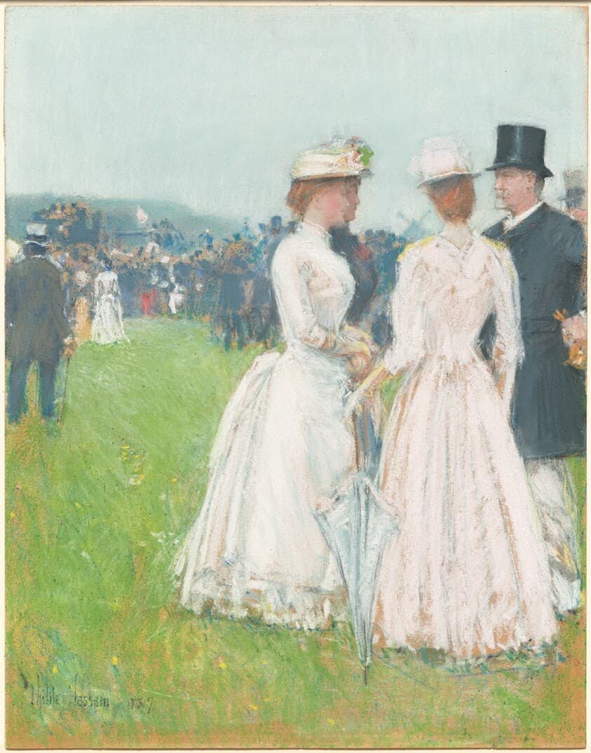 Au Grand Prix de Paris (At the Grand Prix de Paris) — Childe Hassam