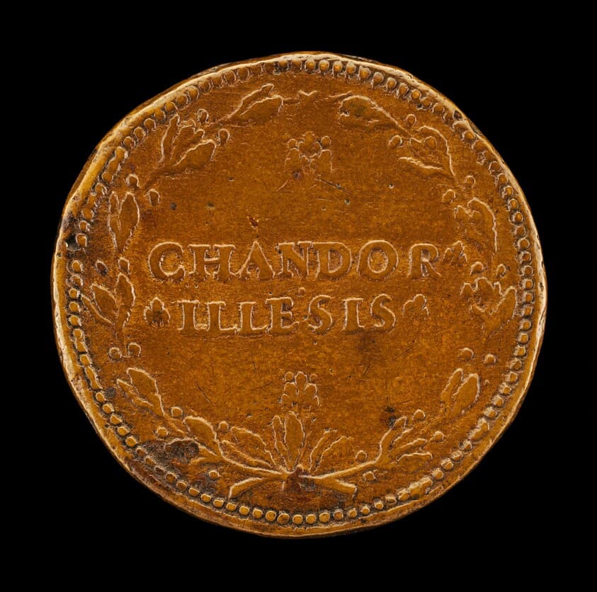 Inscription in a Laurel Wreath [reverse] — Leone Leoni