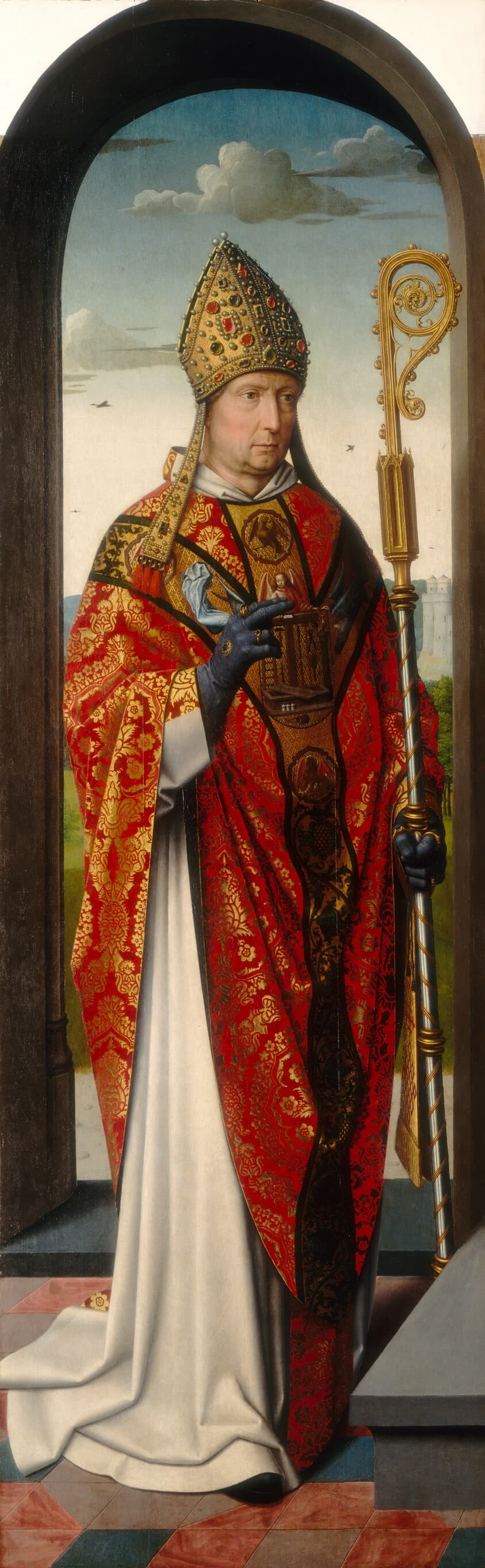 The Saint Anne Altarpiece: Saint Nicholas [left panel] — Gerard David and Workshop