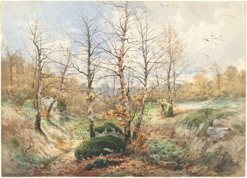 Autumn Landscape in the Forest of Fontainebleau — Auguste Allongé