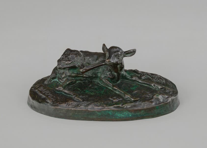 Fawn Scratching — Antoine-Louis Barye