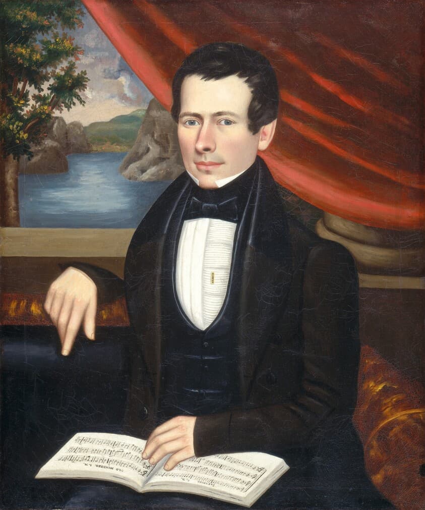 Man with a Tune Book: Possibly Mr. Cook — Erastus Salisbury Field