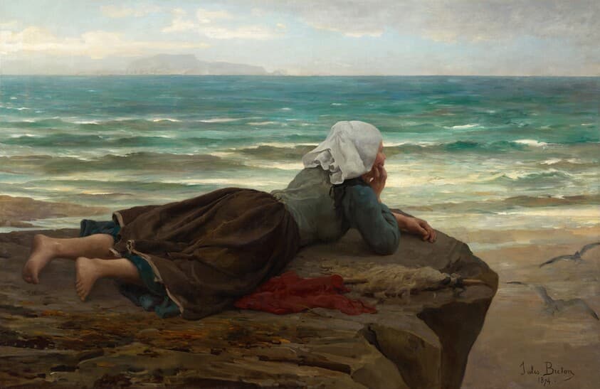 The Cliff (La Falaise) — Jules Breton