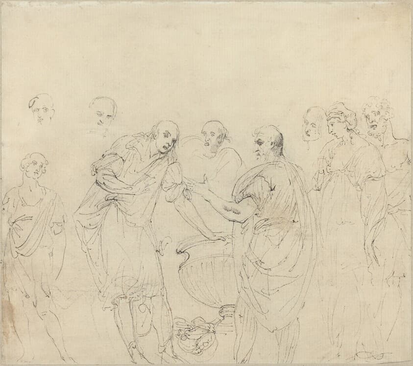 Mucius Scaevola [recto] — John Hamilton Mortimer