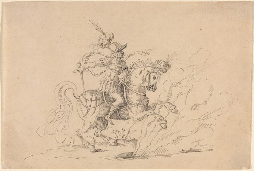 The Sacrifice of Marcus Curtius — Jost Amman