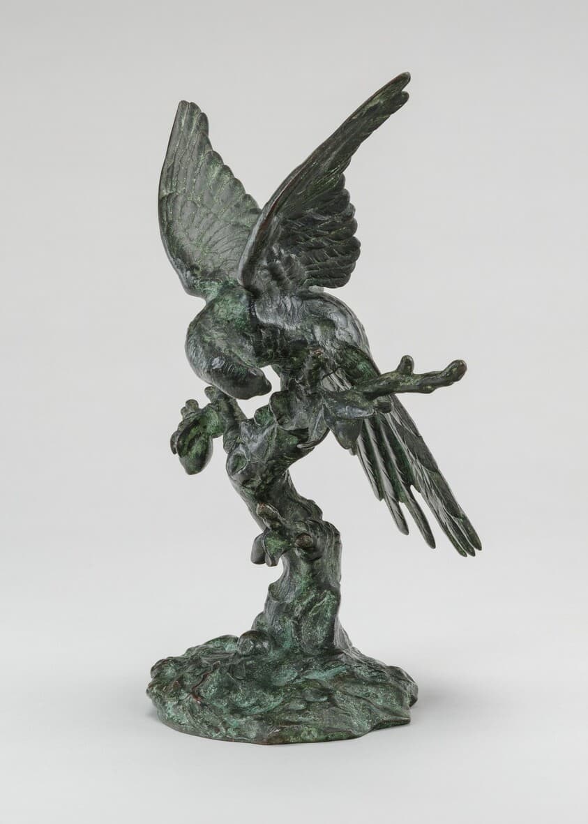 Parakeet Seated on a Tree — Antoine-Louis Barye