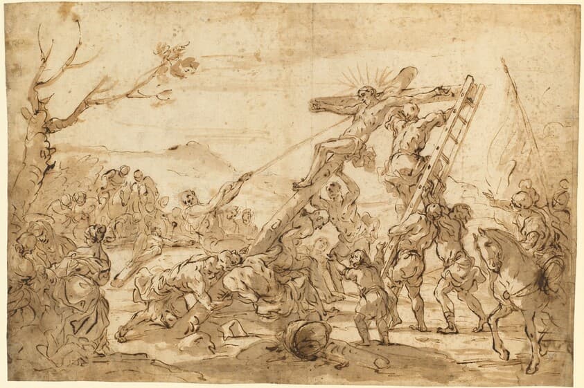 The Raising of the Cross — Luca Giordano