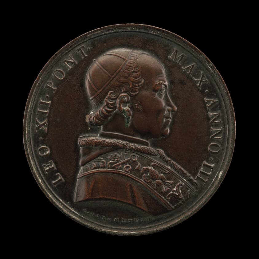 Leo XII (Annibale della Genga, 1760-1829), Pope 1823 [obverse] — Giuseppe Girometti