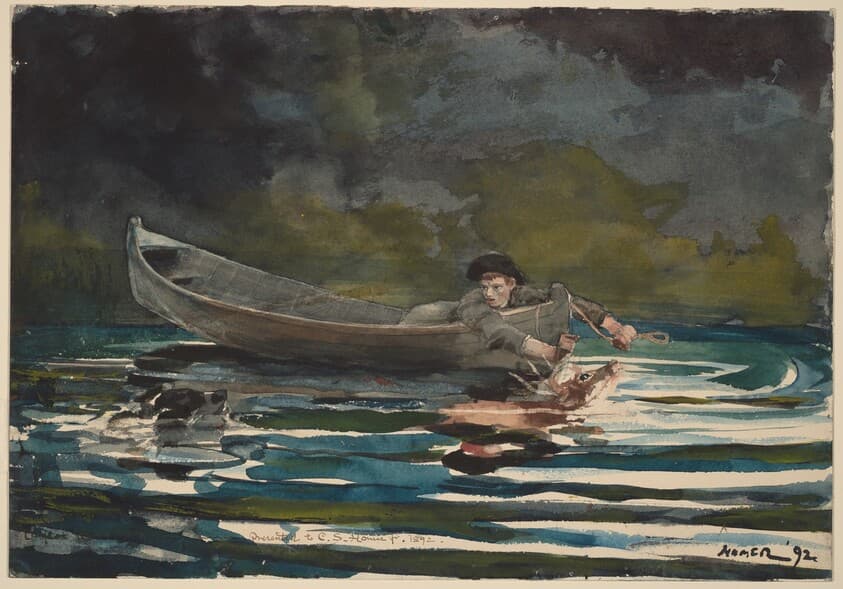 Sketch for "Hound and Hunter" — Winslow Homer