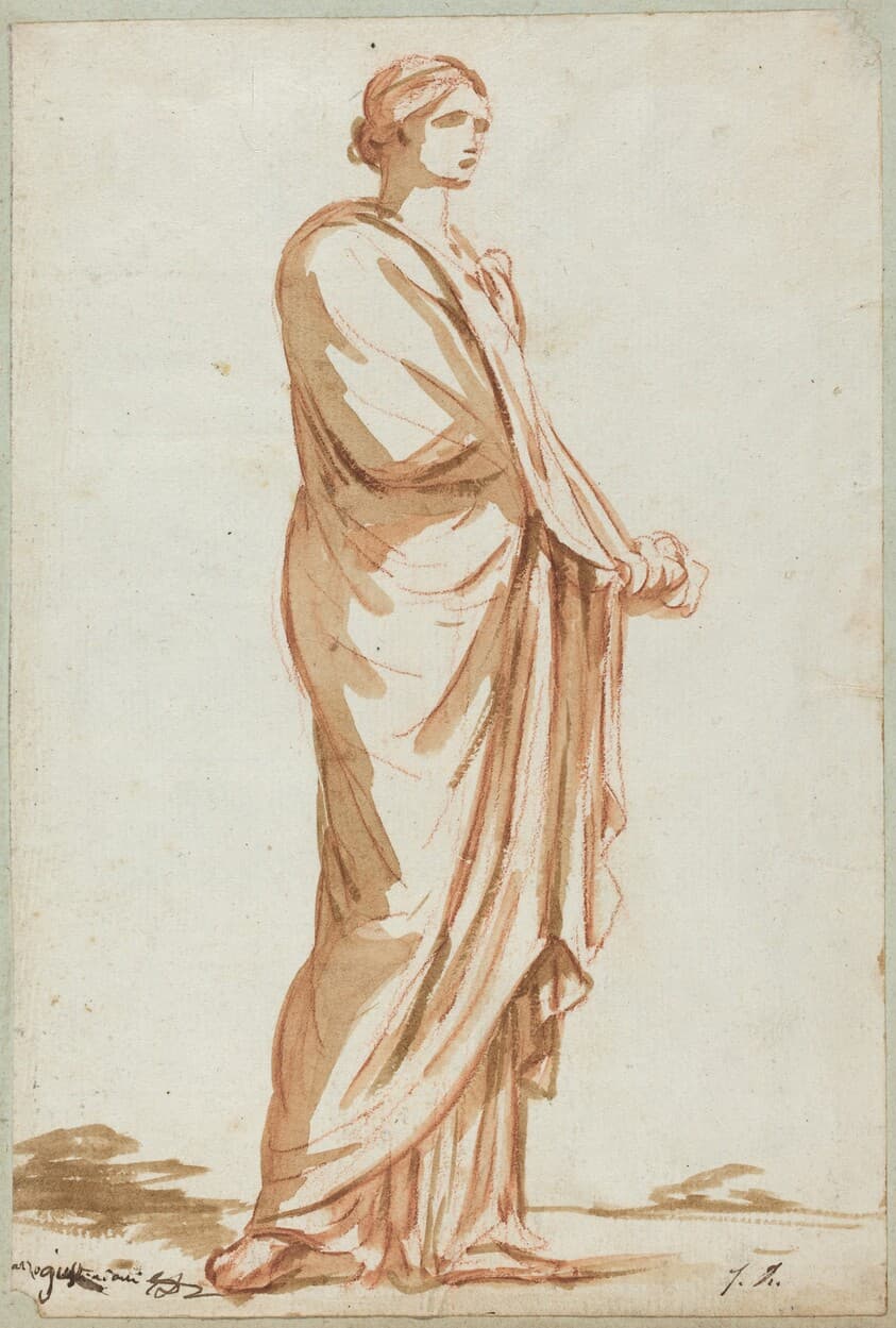Roman Statue of a Standing Woman — Jacques-Louis David
