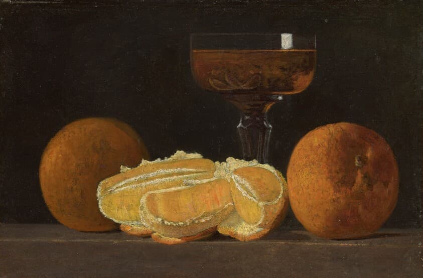 Still Life with Oranges and Goblet of Wine — John Frederick Peto