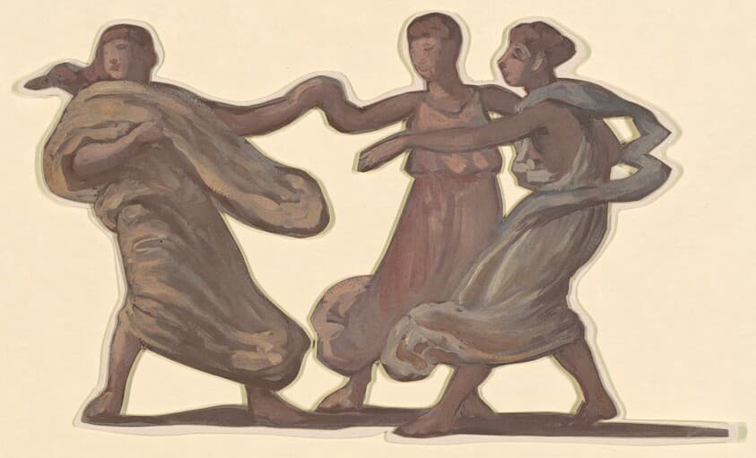 Study for "Greek Girls Bathing" — Elihu Vedder