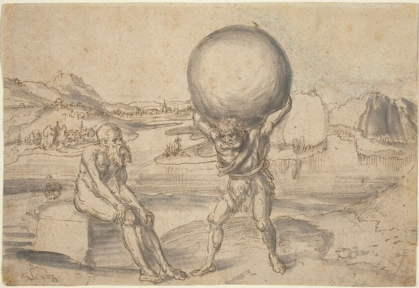 Hercules Relieving Atlas of the Globe — Lucas Cranach the Elder