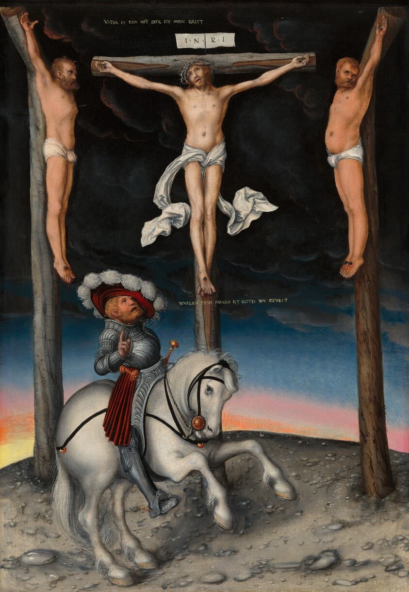 The Crucifixion with the Converted Centurion — Lucas Cranach the Elder