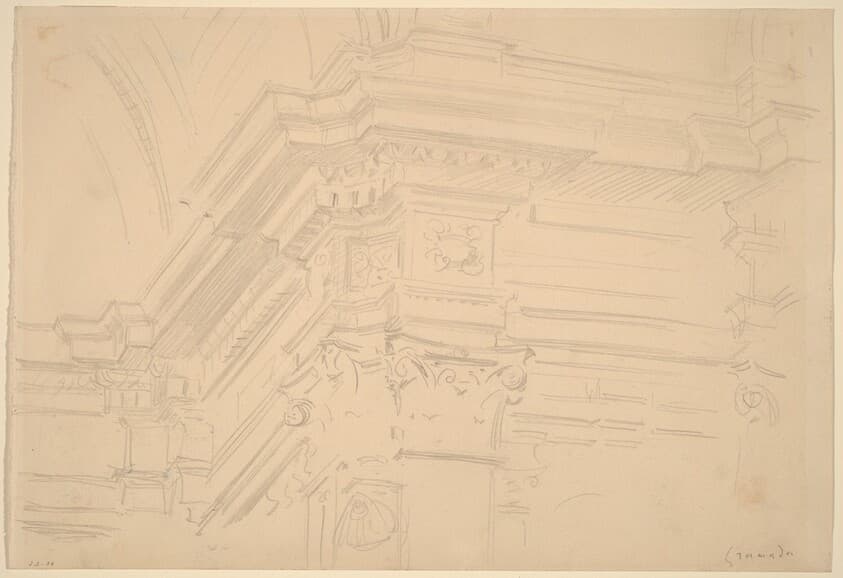 Capilla Real Entablature, Granada — John Singer Sargent
